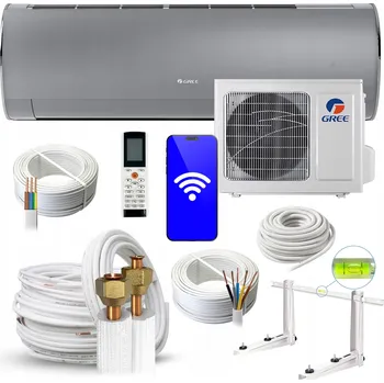 Klimatizace Nástěnná klimatizace GREE FAIRY Stříbrná tmavá 3,5kW Topení Sada Rodigas