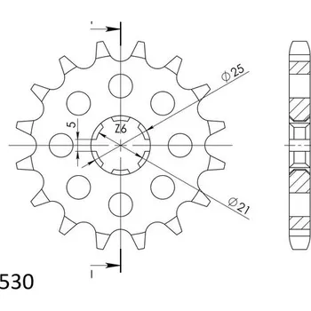 Řetězová sada pro motocykl Řetězové kolečko SUPERSPROX CST-567:16 16 zubů, 530