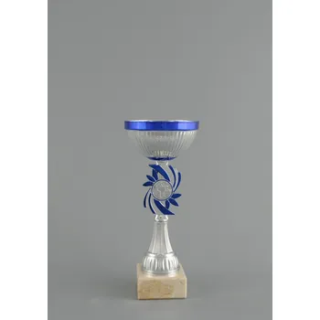 Sportovní stříbrno modrý pohár 20 - 26 cm - 23,5 cm