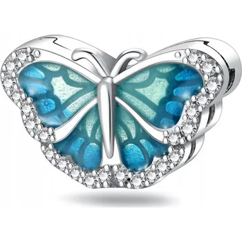 Náramek Přívěsky Reflexion Morpho Peleides pro plochý náramky , stříbro 925