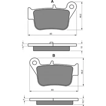 Brzdová destička Brzdové destičky GOLDFREN 360 S3