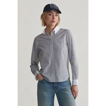 Dámská košile KOŠILE GANT REG CONTRAST COLLAR STRIPED SHIRT CLASSIC BLUE