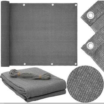 Plot Balkonový/plotový kryt 1,5x5m, šedý