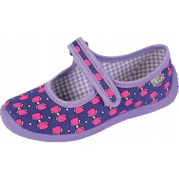 Dívčí bačkory Papuče dětské na suchý zip Nazo, vel. 36