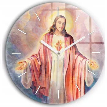 Hodiny Nástěnné hodiny Retro Loft do obýváku předsíně Vzkříšený Ježíš průměr 60 cm