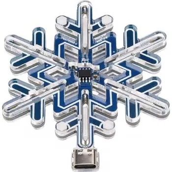 Vánoce Sněhová vločka LED, sestavená STAVEBNICE