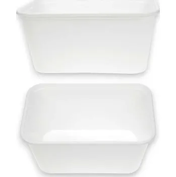 Jednorázové nádobí Miska plastová bílá do mikrovlnné trouby 1000ml/25ks