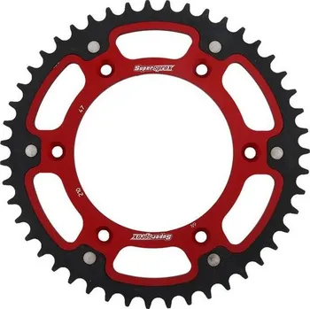 Řetězová sada pro motocykl Rozeta SUPERSPROX STEALTH RST-210:47-RED červená 47 zubů, 520