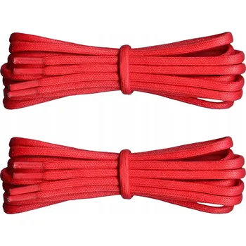 Pracovní obuv ČERVENÉ Kulaté Voskované Tkaničky SOLIDNÍ Trekové Šňůrky 45 cm