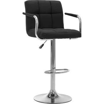 Stolička zahrada-XL Barová židle černá textil 283415