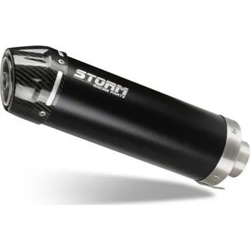 Auto-moto Výfuk kompletní 1x1 STORM GP KT.009.LXSBC Černý s uhlíkovou koncovkou