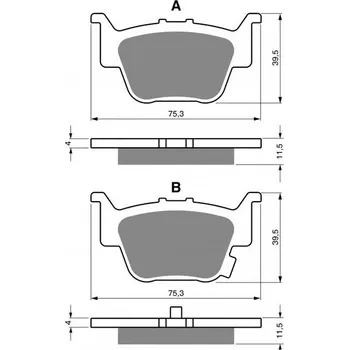 Brzda pro motocykl Brzdové destičky GOLDFREN 399 S33 OFF-ROAD REAR