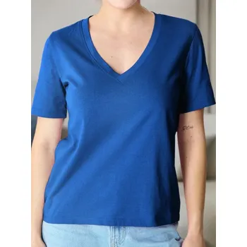 Dámské tričko Sinsay - Tričko s krátkým rukávem - modrá - 795BB-55J - 795BB-55J-XXS-1