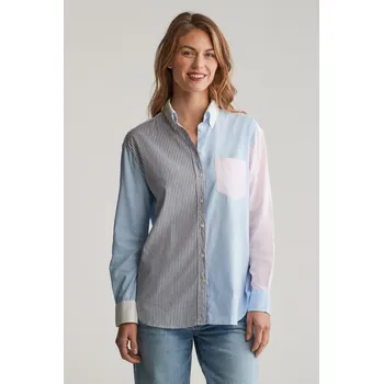 Dámská košile KOŠILE GANT REL PATCHWORK BD SHIRT MUTED BLUE