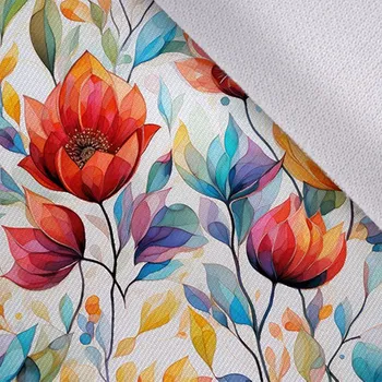 Jarní softshell premium květiny světlé 73