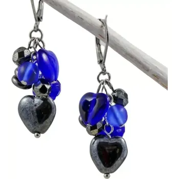 Náušnice Skleněné náušnice Pro královnu noci