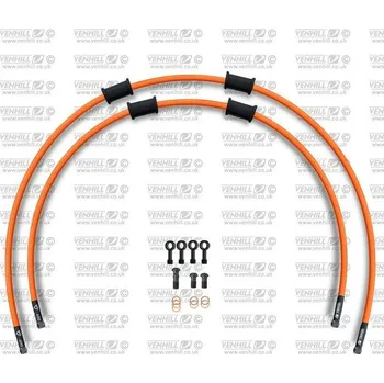 RACE Hadice přední brzdy sada Venhill POWERHOSEPLUS SUZ-8006FB-OR (2 hadice v sadě) oranžové hadice, černé koncovky