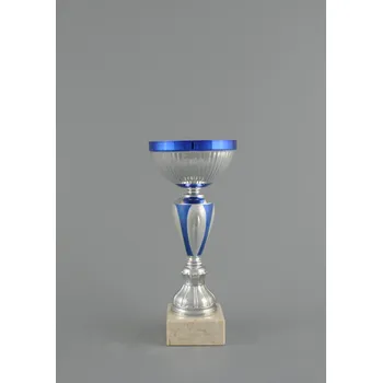Sportovní stříbrno modrý pohár 18 - 31 cm - 31 cm