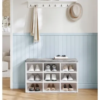 Botník Botník s lavicí 30,3 x 78,5 x 48 cm | bílý