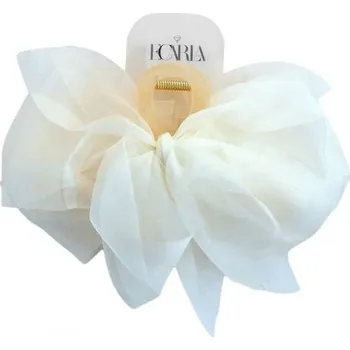 ECARLA_Strand tylové mašle do vlasů Bílá SP303B