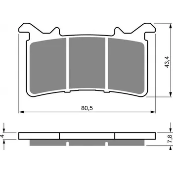 Brzda pro motocykl Brzdové destičky GOLDFREN 415 GP6