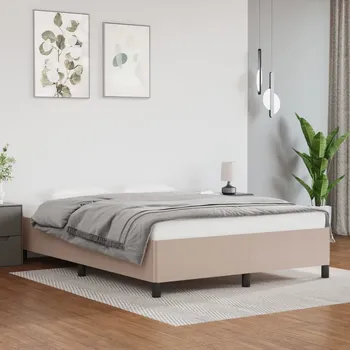 Postel zahrada-XL Rám postele cappuccino 140x190 cm umělá kůže 347250