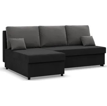 Sedací souprava Rozkládací rohová sedací souprava DELI model 2 Černá/šedá