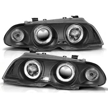 Přední světlomet Přední světlomety BMW E46 Sedan Touring, 1998-2001, Angel Eyes, černé black, manuál LPBM39 (LPBM39)