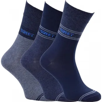 Ponožky pánské vysoké modré 43-46