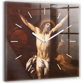 Hodiny Nástěnné hodiny SacroArte, hnědé, 30 cm