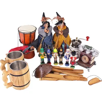 Mírně poškozená, velká sada dekorací na chatu, do bytu (Produkty mají malé vizuální vady - Sada 15 dekoračních předmětů)