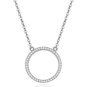 Náhrdelník MOISS Stylový stříbrný náhrdelník se zirkony N0000596 + 2 měsíce na vrácení zboží