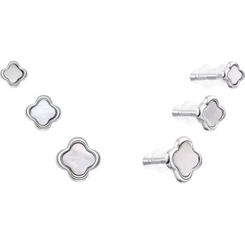 Náušnice MOISS Stříbrná sada půvabných náušnic pecky E0004636 (3 páry náušnic) + 2 měsíce na vrácení zboží