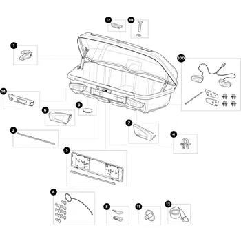 Příslušenství ke střešnímu nosiči Thule klipy pro držák SPZ 55388