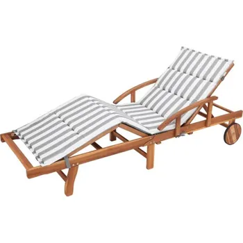 Polštář Polštář na lehátko OLIWIER popel/bílé pásy ekolen