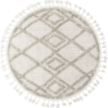 Koberec Koberec BERBER 6843 Romby 3D - světlešedý