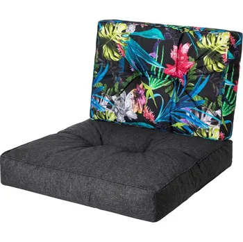 Polštář Polštář na ratanovou židli KAJA R3 černý + barevné listí