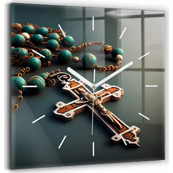 Hodiny Nástěnné hodiny SacroArte modré 30 cm