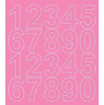 Samolepicí dekorace na vozidlo SAMOLEPKA SAMOLEPÍCÍ ČÍSLICE 5 cm SAMOLEPKY Z FÓLIE RŮŽOVÁ MATNÁ
