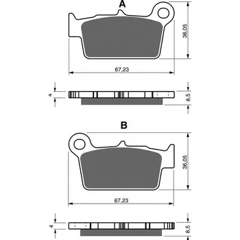 Brzda pro motocykl Brzdové destičky GOLDFREN 346 S33 OFF-ROAD REAR