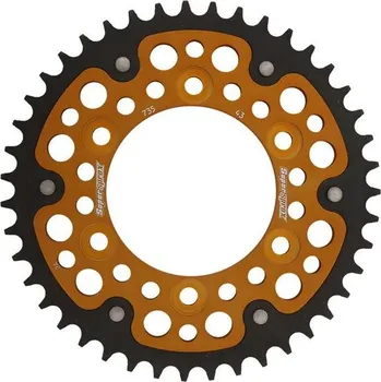 Řetězová sada pro motocykl Rozeta SUPERSPROX STEALTH RST-735:43-GLD zlatá 43 zubů, 520