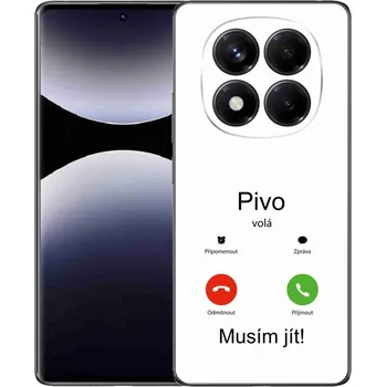 Pouzdro na mobilní telefon Gelový kryt mmCase na Xiaomi Redmi Note 14 Pro - pivo volá bílé pozadí