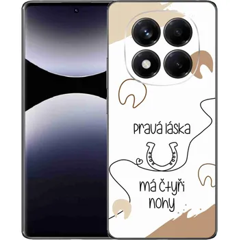 Pouzdro na mobilní telefon Gelový kryt mmCase na Xiaomi Redmi Note 14 Pro - koňský motiv bílé pozadí