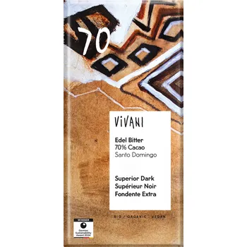 Čokoláda !X! Čokoláda hořká Santo Domingo 70 % 100 g BIO VIVANI