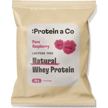 Protein ProteinaCo Bezlaktózový NATURAL WHEY - 1 porce 30 g Vyber si z těchto lahodných příchutí: Pure raspberry