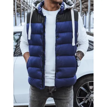 Pánská vesta Tmavě modrá pánská prošívaná vesta TX3937 Velikost: 2XL