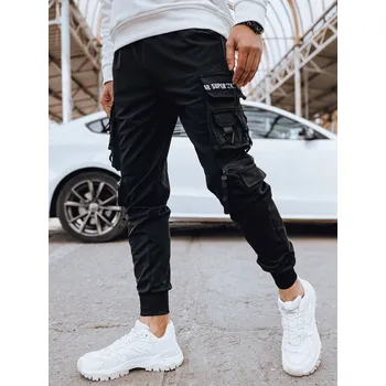 Pánské kalhoty Černé pánské cargo kalhoty UX4218 Velikost: 2XL