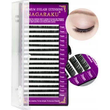 Umělé řasy Řasy NAGARAKU Mink D 0.07 7mm 16 proužků