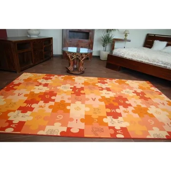 Koberec Dětský koberec PUZZLE oranžový
