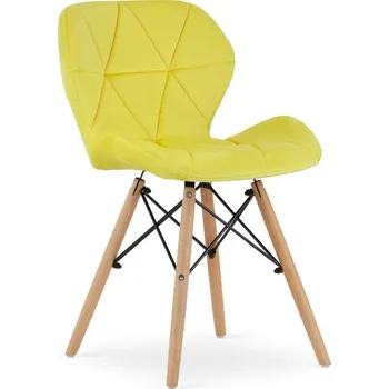 Jídelní židle Set dvou jídelních židlí LAGO žluté (2ks)